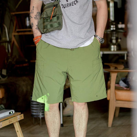 MADEN メンズ カーゴ カジュアル ズボン ポケット付き 戦術用 ショートパンツ ビーチ用 ショートパンツ キャンプ アウトドア用