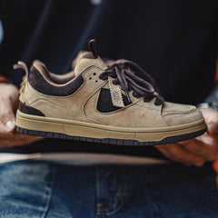 MADEN Retro Skateboardschuhe mit klobiger Wildledersohle