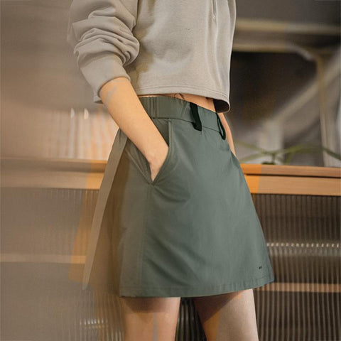 MADEN Sommer-Arbeits-Skort – Wandertaugliche, blickdichte Shorts mit elastischem Bund, vielseitige Outdoor-Hose für Damen 