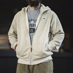 MADEN Grauer Kapuzenpullover – Polar Fleece