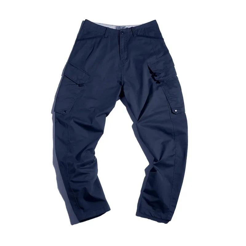 Pantalones tácticos cargo de algodón grueso con múltiples bolsillos para hombre MADEN