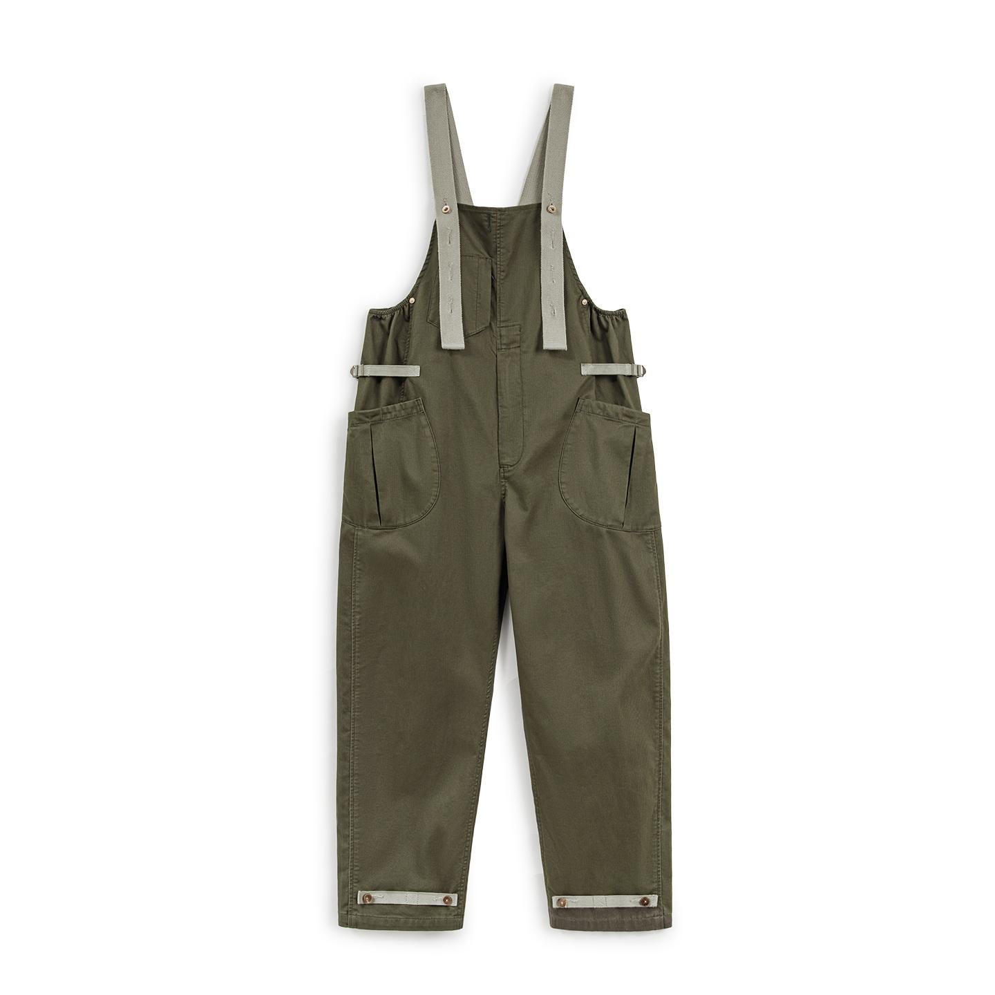 MADEN Men's Loose Fit Multi-Pocket Cotton Cargo Jumpsuit