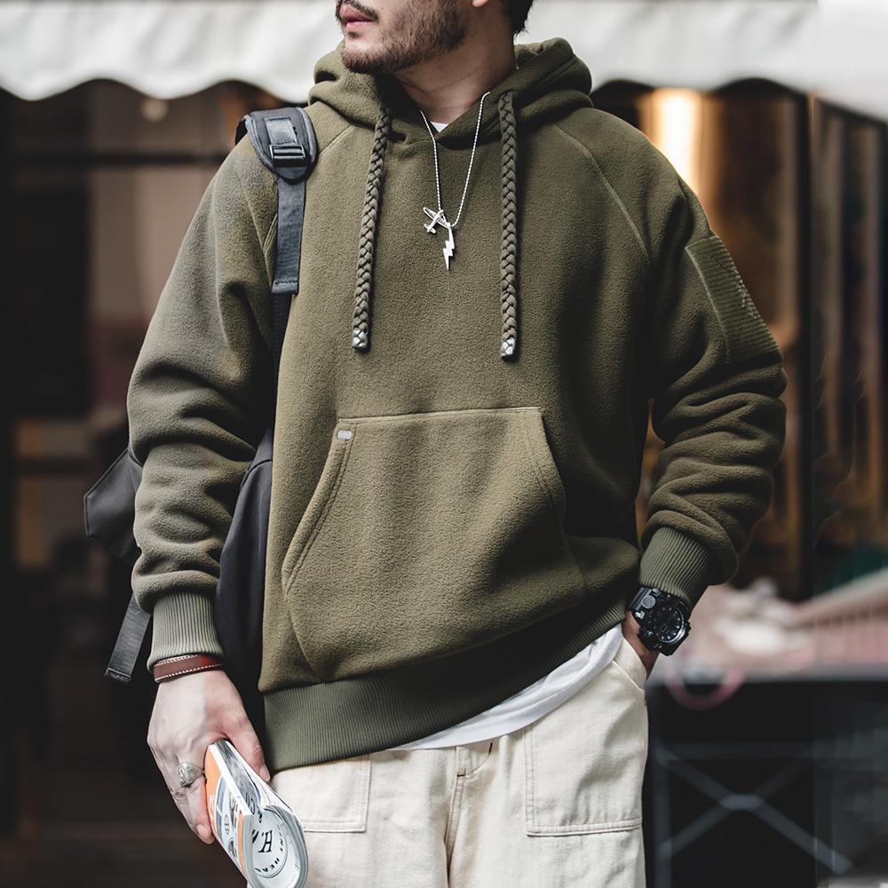 Sudadera polar con capucha de peso pesado MADEN