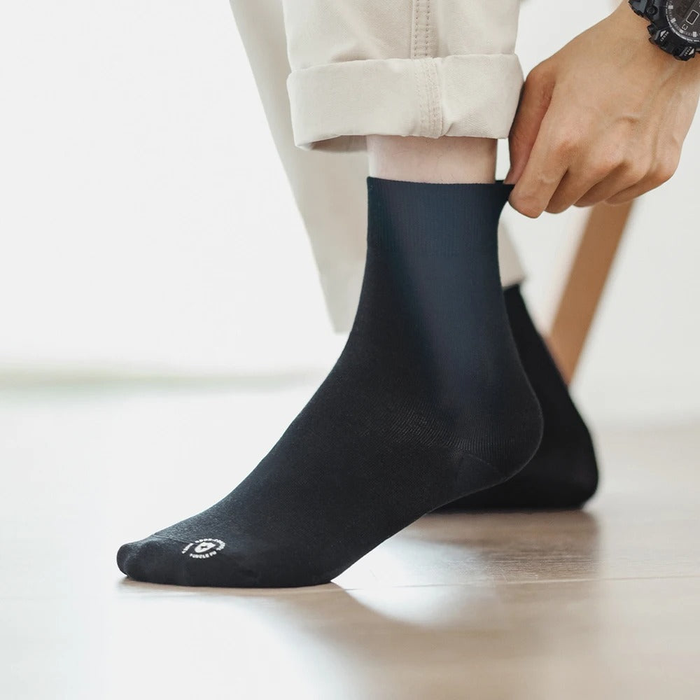 MADEN 5A Grade Antibacterial Mid-Calf Sports Cotton Socks