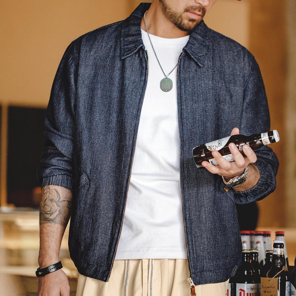 MADEN Retro Denim Cityboy Lapel Jacket