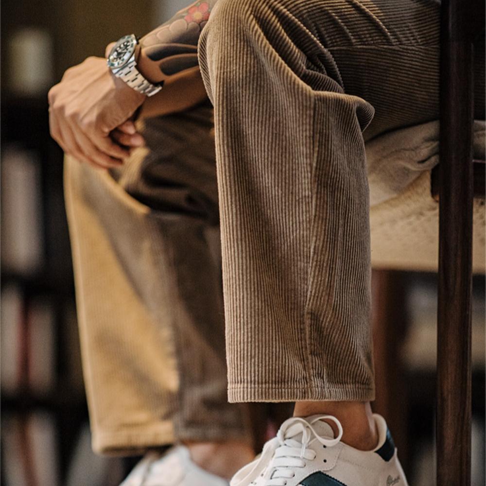 MADEN Herren Retro Sneakers mit grober Sohle aus Wildleder