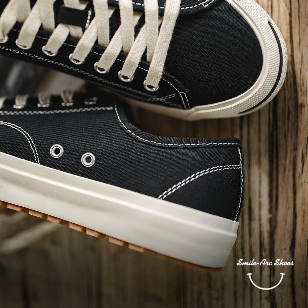 MADEN Herren Canvas Skate Sneaker – Retro Low-Top, Atmungsaktiv