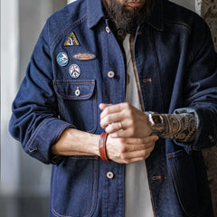 MADEN bestickte Abzeichen Jeansjacke