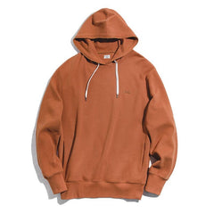 MADEN Schwerer Baumwoll Hoodie in Uni, Klassische Passform