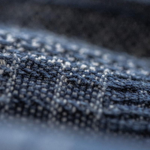 MADEN Retro Boro Denim Shirt for Men – Jacquard Patchwork Loose Fit Long-Sleeve Shirt Jacket