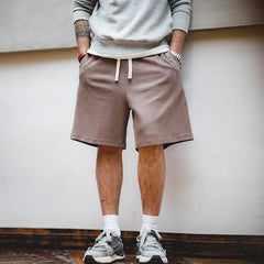 Short Maden Casual 340g, épais, tricoté et brodé, style basketball, idéal pour l'été. 