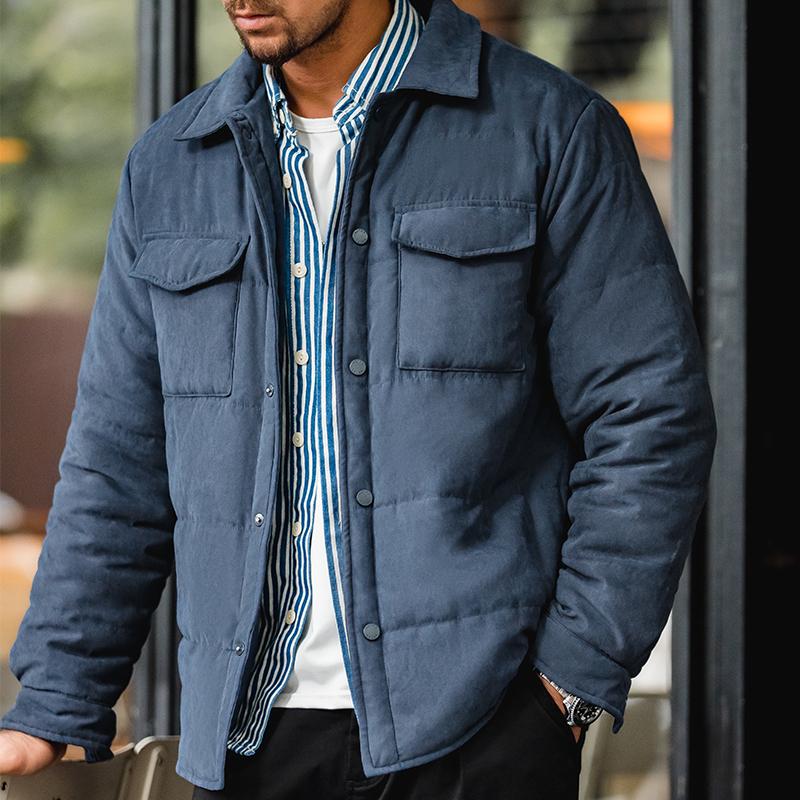 Maden Retro gesteppte Jacke - Herren schwere Freizeitjacke