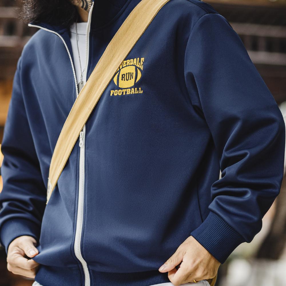 MADEN Herren Bestickte Air-Layer Sportjacke