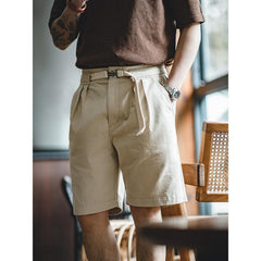 MADEN Herren-Freizeitshorts, Baumwoll-Cargoshorts, Amekaji Outdoor-Shorts 