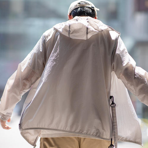 MADEN UPF 50+ UV Sunscreen Jacket Sun-protective Coat Zip-Up Ultra Light Thin Breathable Portable Hooded Skin Coat