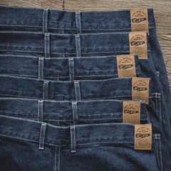 Jeans baggy de mezclilla selvedge de 11.5 oz para hombre MADEN