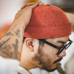 Gorra marinera sin visera de pana para hombre MADEN