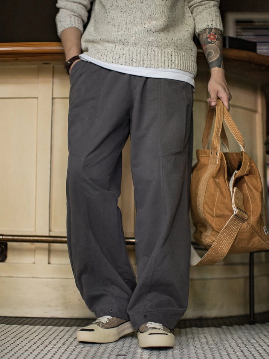 MADEN Men's Heavy-Duty Cotton Multi-Pocket Cargo Pants