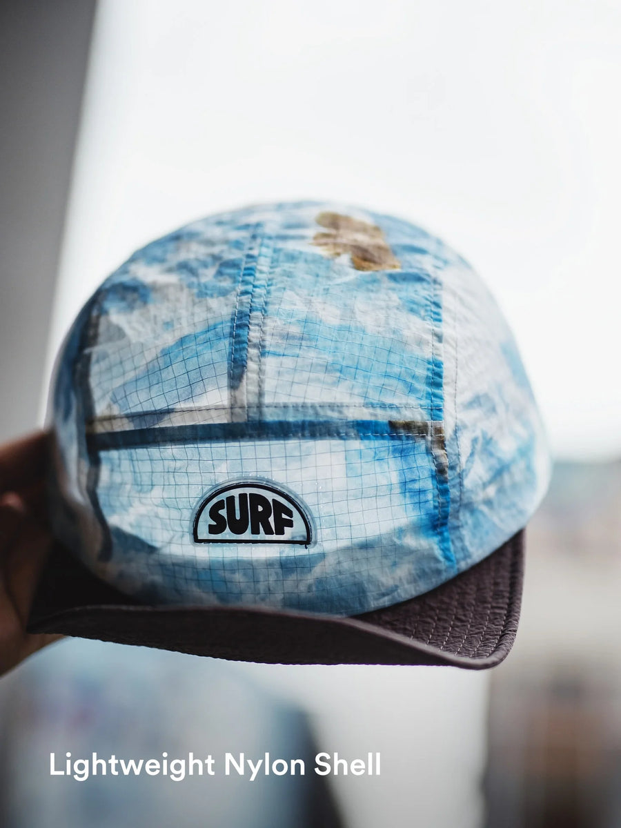 MADEN Men's Wave Print Five-Panel Curved Brim Cap