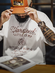 MADEN Vintage Letter Print T-Shirt