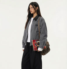 MADEN Damen graue Detroit Jacke