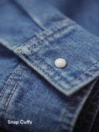 MADEN Women's Vintage Washed Denim Western Shirt thumbnail