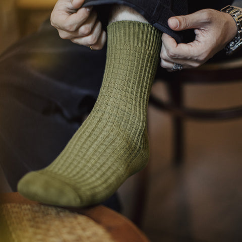 MADEN Waffle Knit Crew Sock - Moisture-Wicking