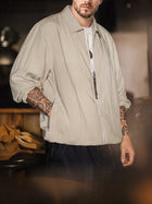 MADEN Men's Linen-Look Old Money Relaxed Coach Jacket thumbnail