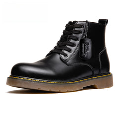 MADEN 6-Loch Weiche Leder Kampfstiefel bis zur Mitte der Wade