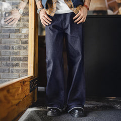 MADEN Herren 15,6oz Selvedge Raw Denim Gerade Jeans