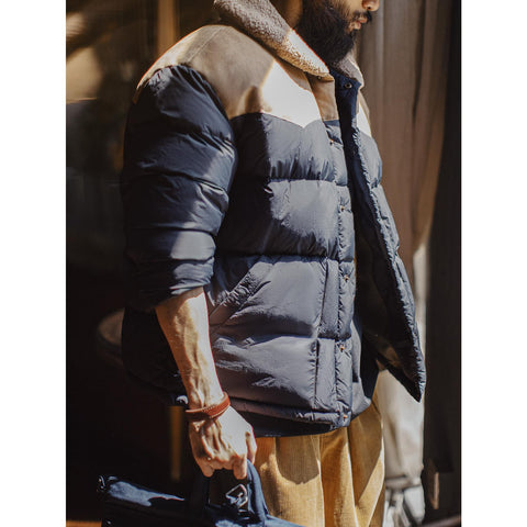 MADEN Corduroy Collar White Duck Down Jacket