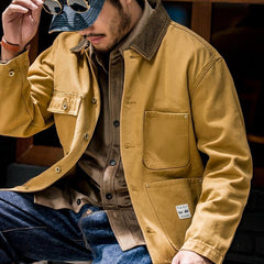 MADEN Retro Schwergewicht Baumwoll Canvas Jacke