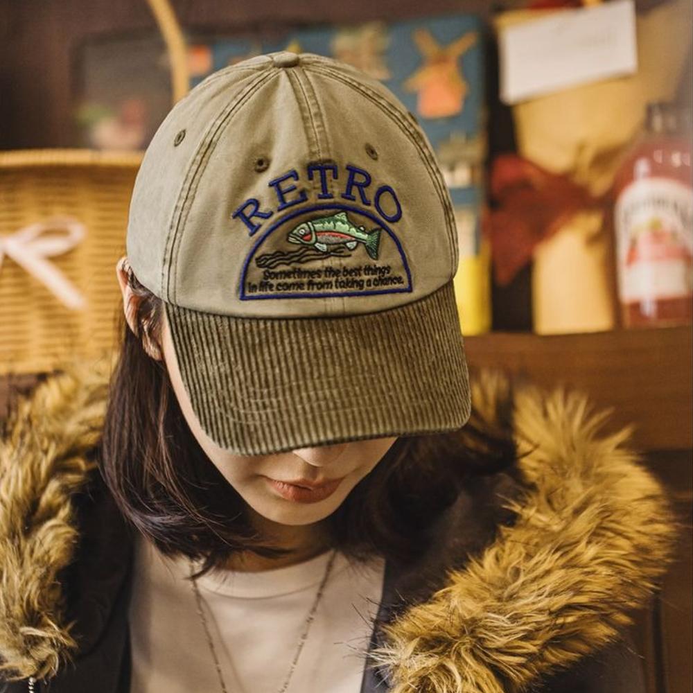 MADEN Canvas Dad Cap Corduroy Brim