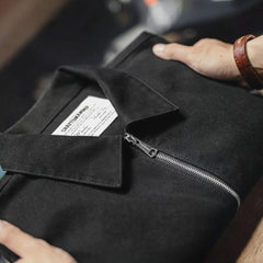 Chaqueta coach de algodón de peso pesado con cierre de broches para hombre MADEN