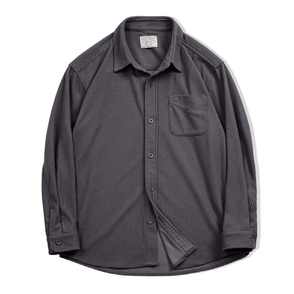 MADEN Herren Retro Corngrain Kariertes Button-Down Hemd