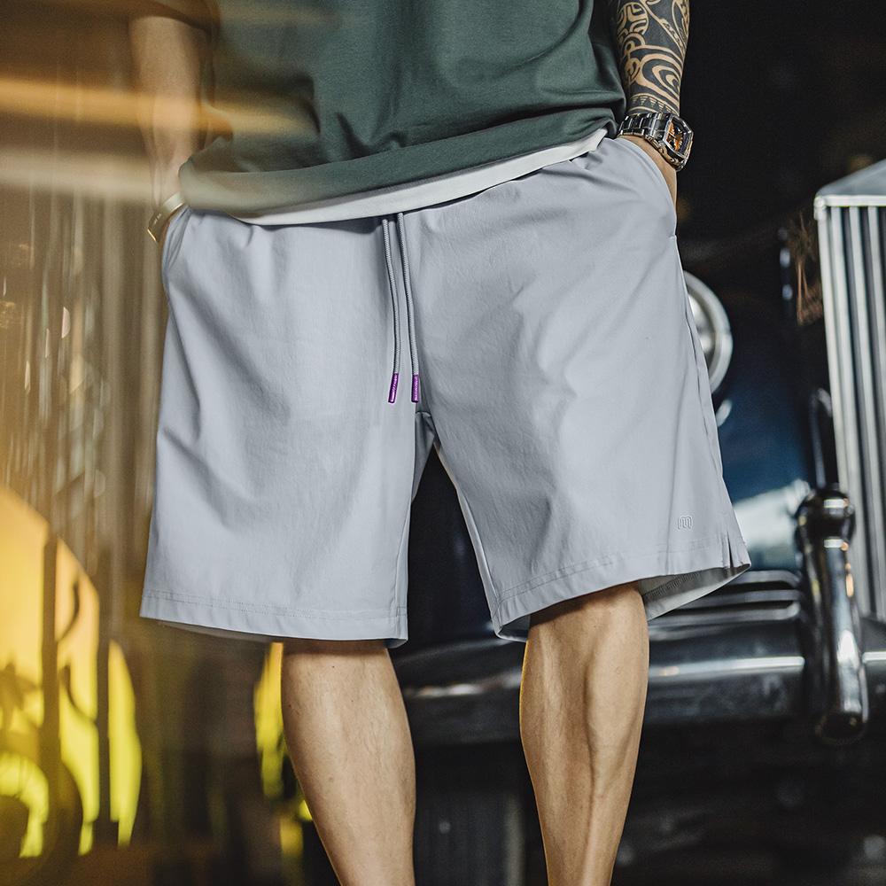 MADEN 남성용 아이시 쿨 메시 니트 퀵드라이 농구 반바지