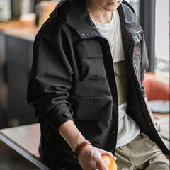 Chaqueta con capucha para exteriores MADEN – impermeable y reflectante