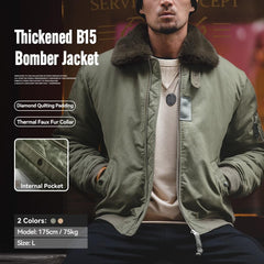 MADEN B-15 Bomberjacke – Kunstpelzkragen