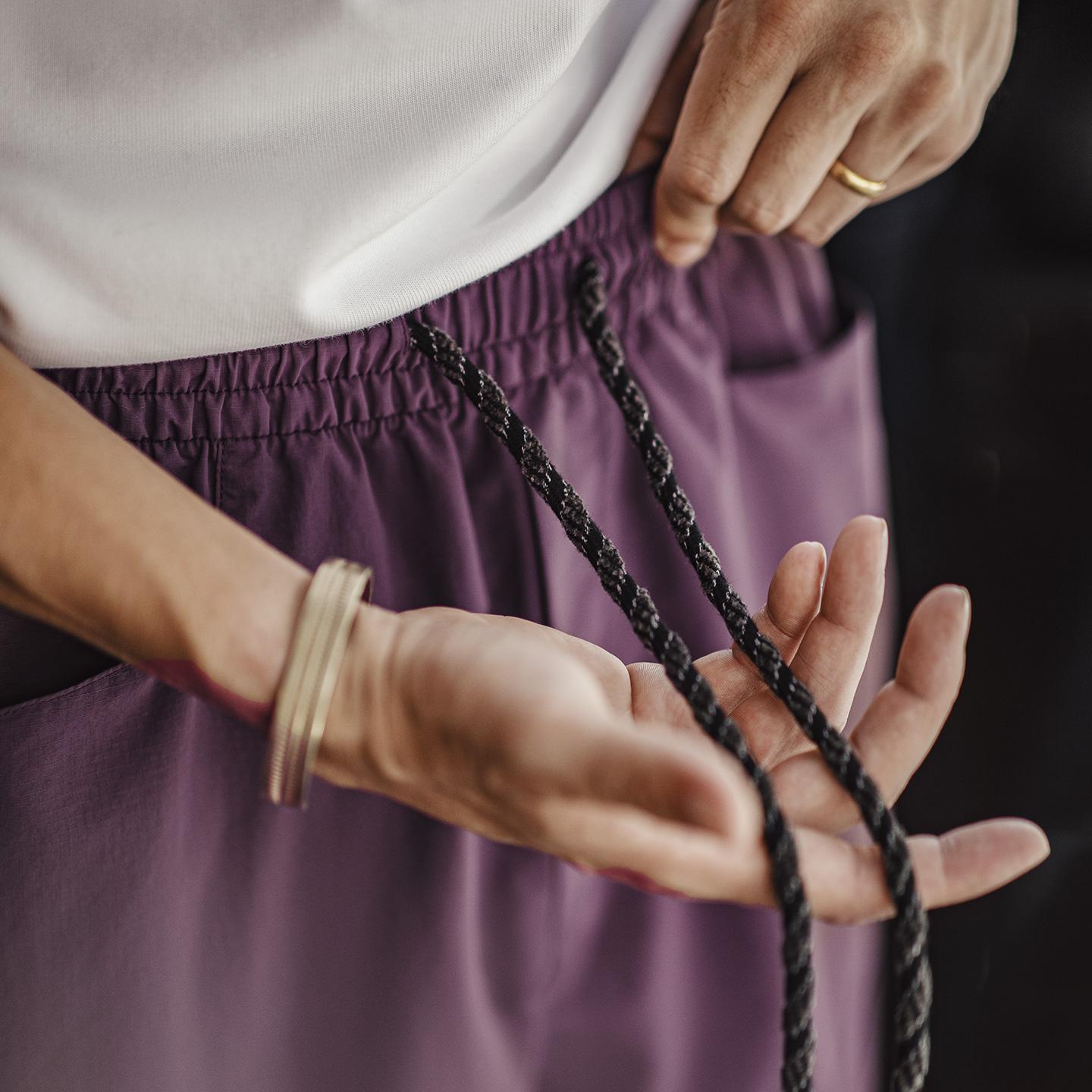 MADEN Outdoor Tech Pants for Men Quick Dry Lightweight Breathable Nylon Cargo Pants with Big Pockets Purple Hiking Joggers Camping