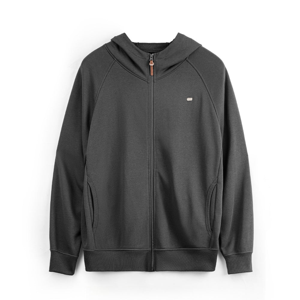 MADEN Grauer Kapuzenpullover – Polar Fleece