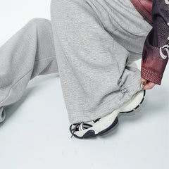 Pantalones deportivos gris claro para mujer MADEN con cintura elástica