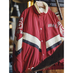 Chaqueta de carreras a bloques de color para hombre MADEN NCAA