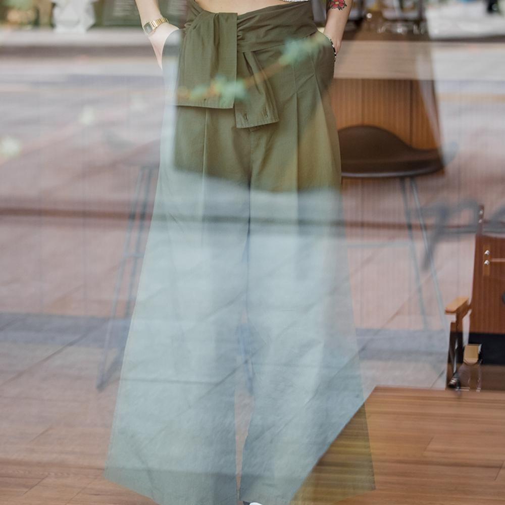 Maden Retro Series High Waist Wide-Leg Casual Pants