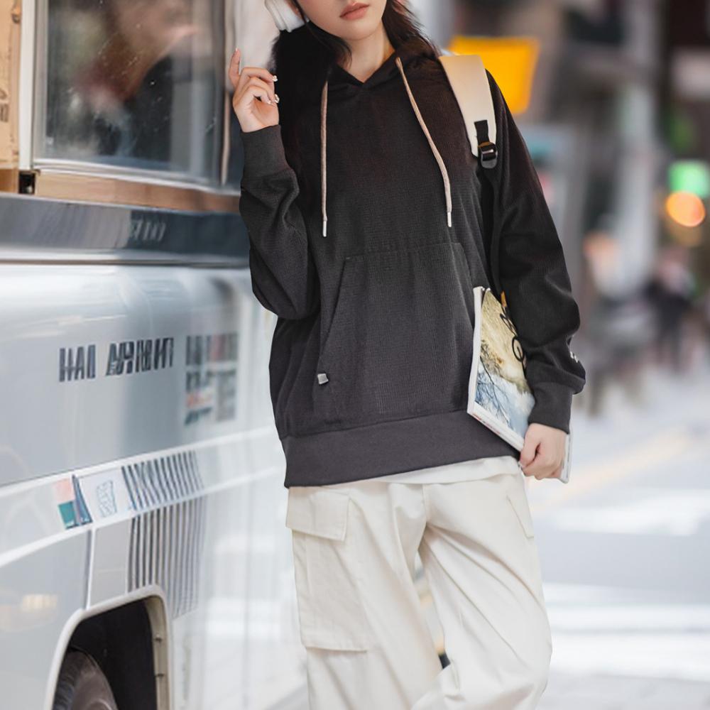 MADEN Damen Raglanärmel Bestickter Rundhals Pullover