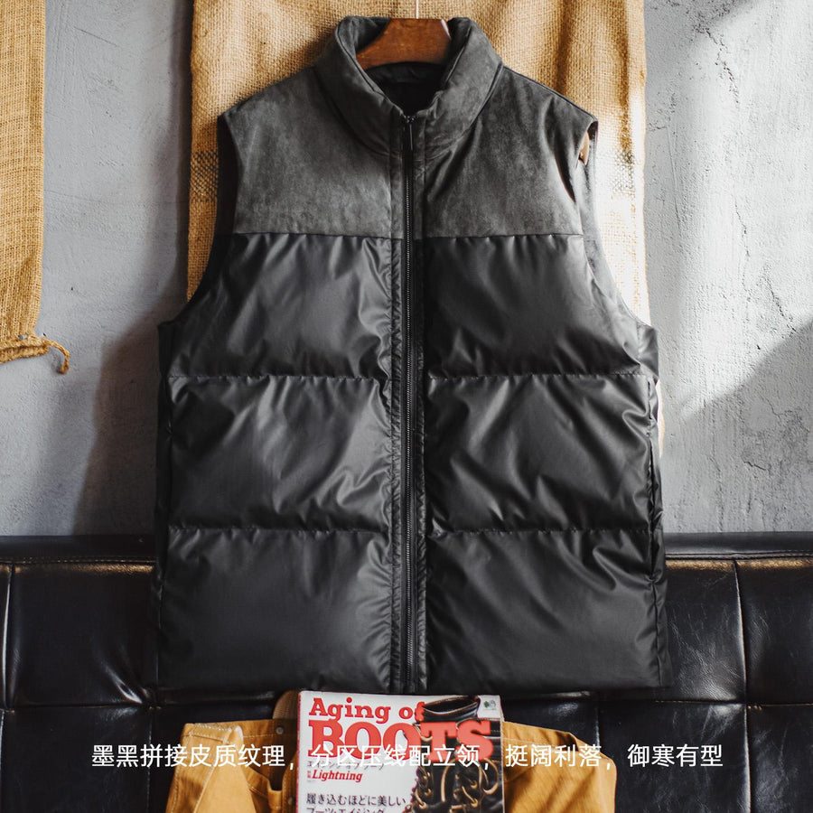 MADEN Men's Quilted Puffer Vest for Outdoor Wear