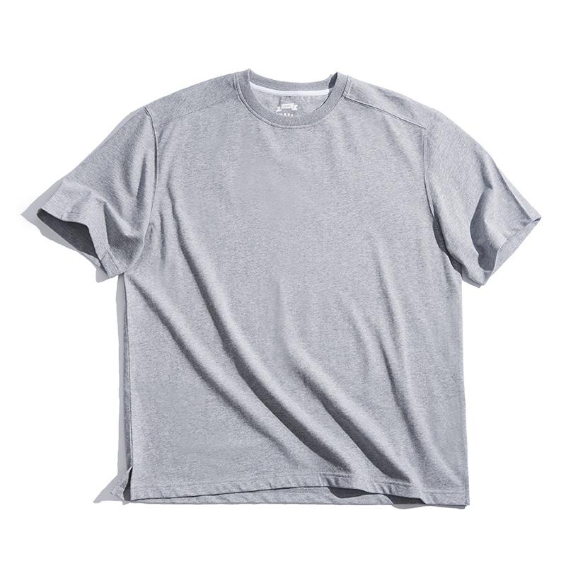 MADEN Men's Casual T-shirt Cotton 100% Basic White Black T-shirt Solid Loose Round Collar O-neck Basic Quality
