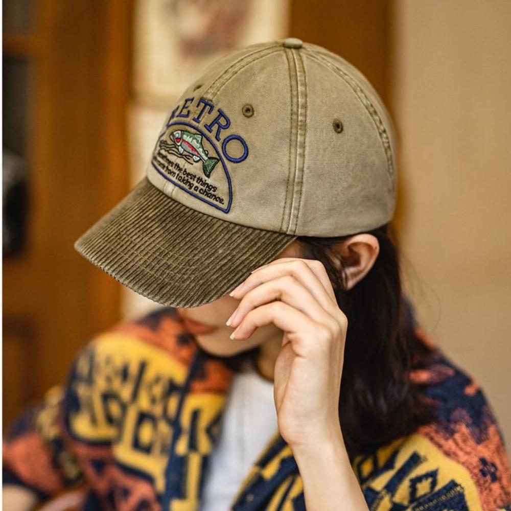 MADEN Canvas Dad Cap Corduroy Brim