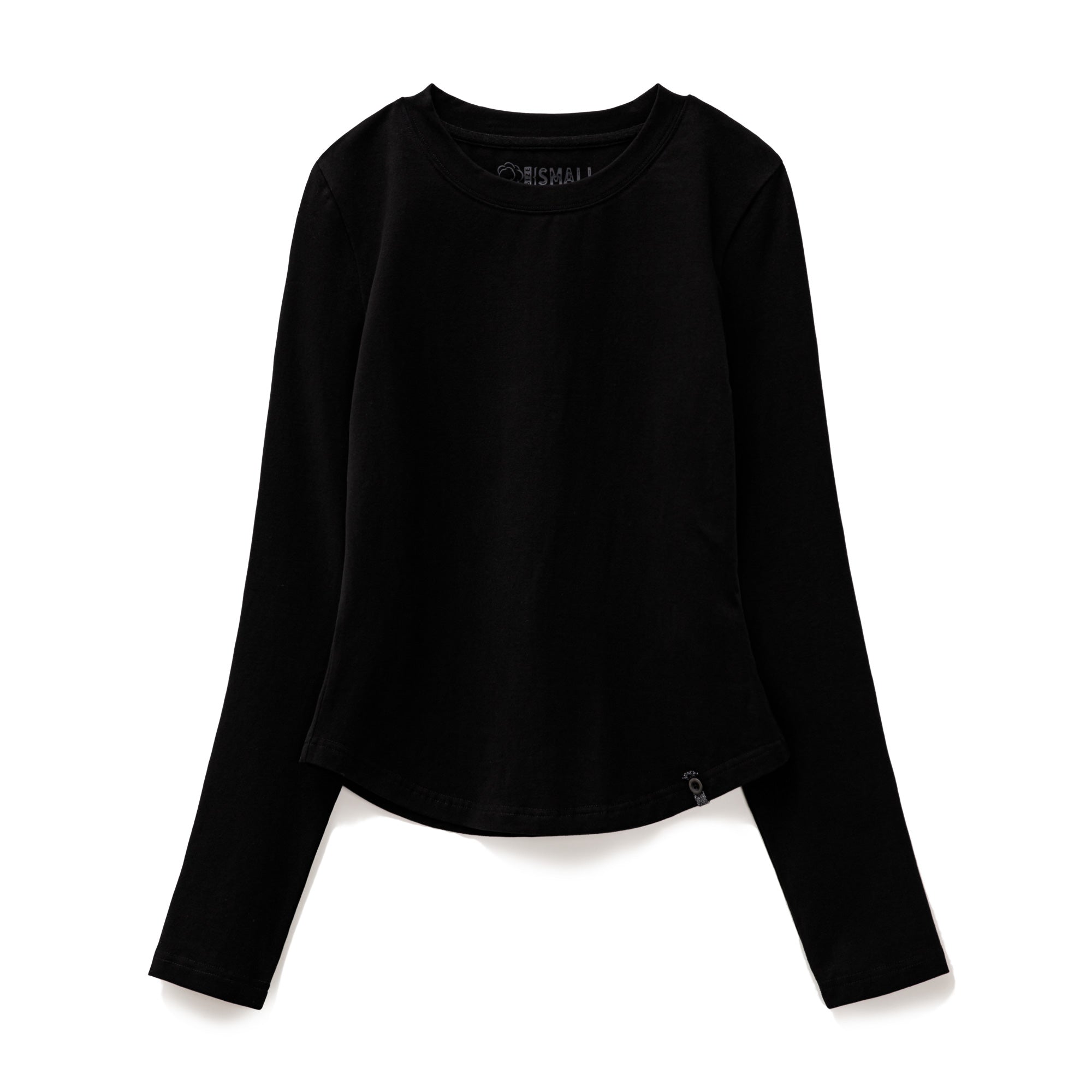 Camiseta ajustada de manga larga con cuello redondo para mujer MADEN