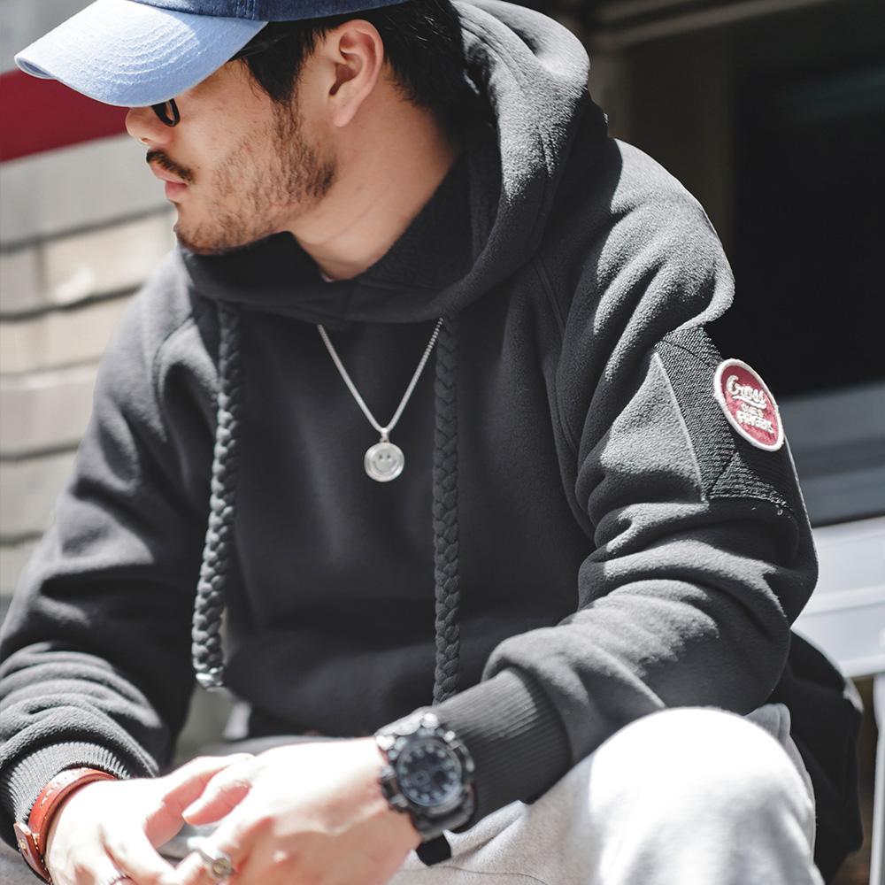 Sudadera polar con capucha de peso pesado MADEN