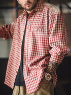 MADEN Men's Solid Color Cotton Button-Down Shirt thumbnail